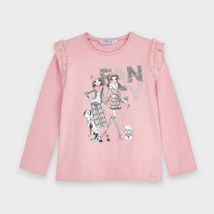T-SHIRT MAYORAL BIMBA ROSA CON STAMPA
