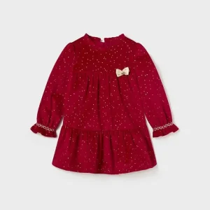 ABITO MAYORAL A POIS ORO IN VELLUTO