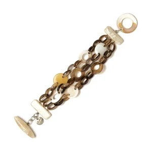 BRACCIALE SODINI TRE FILI CERCHIETTI E DISCHETTI