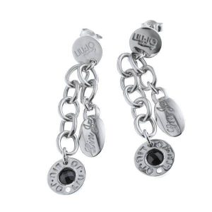 ORECCHINI LIU JO PENDENTI CON DISCHETTO LOGATO